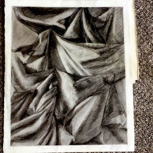 Charcoal and drawing art pieces 18x24 5-7$ per piece